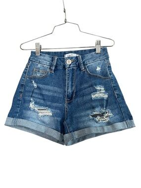 Distressed Jean Shorts 00